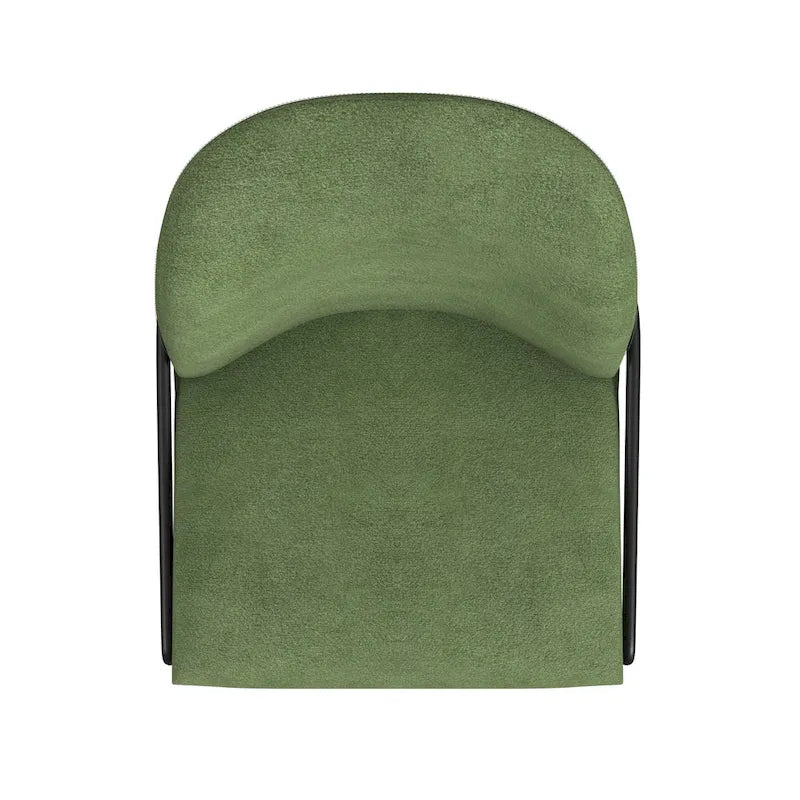 Chaise de salle à manger HomePop moderne en velours rembourrée - emballage individuel