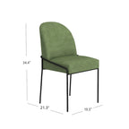 Chaise de salle à manger HomePop moderne en velours rembourrée - emballage individuel