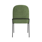 Chaise de salle à manger HomePop moderne en velours rembourrée - emballage individuel