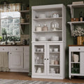 Armoire de cuisine 32 pouces (81 cm) en bois massif avec 2 portes, 100 % bois massif, par Palace Imports