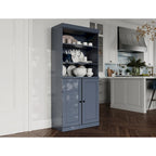 Armoire de cuisine 32 pouces (81 cm) en bois massif avec 2 portes, 100 % bois massif, par Palace Imports
