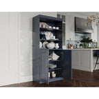 Armoire de cuisine 32 pouces (81 cm) en bois massif avec 2 portes, 100 % bois massif, par Palace Imports