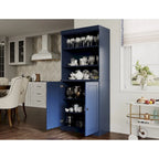 Armoire de cuisine 32 pouces (81 cm) en bois massif avec 2 portes, 100 % bois massif, par Palace Imports