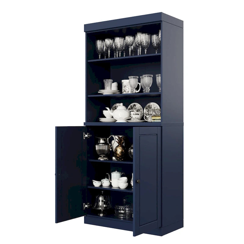 Armoire de cuisine 32 pouces (81 cm) en bois massif avec 2 portes, 100 % bois massif, par Palace Imports