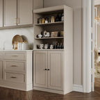 Armoire de cuisine 32 pouces (81 cm) en bois massif avec 2 portes, 100 % bois massif, par Palace Imports