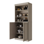Armoire de cuisine 32 pouces (81 cm) en bois massif avec 2 portes, 100 % bois massif, par Palace Imports