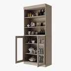 Armoire de cuisine 32 pouces (81 cm) en bois massif avec 2 portes, 100 % bois massif, par Palace Imports