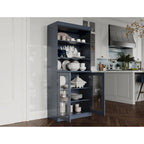 Armoire de cuisine 32 pouces (81 cm) en bois massif avec 2 portes, 100 % bois massif, par Palace Imports
