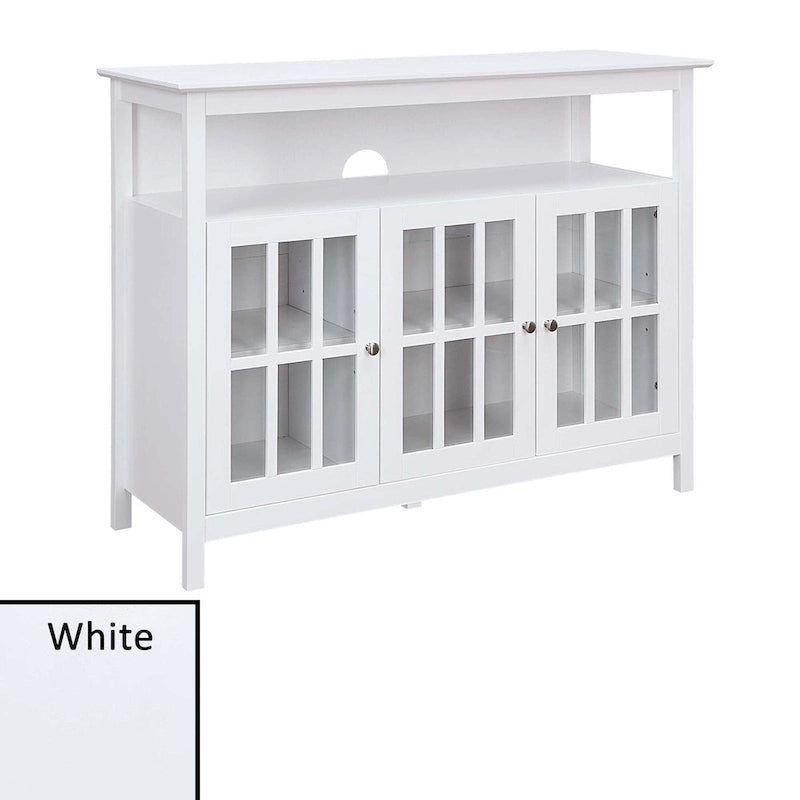 Meuble TV Big Sur Deluxe de Convenience Concepts avec placards de rangement et étagère pour téléviseurs jusqu'à 55 pouces