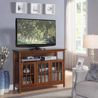 Meuble TV Big Sur Deluxe de Convenience Concepts avec placards de rangement et étagère pour téléviseurs jusqu'à 55 pouces