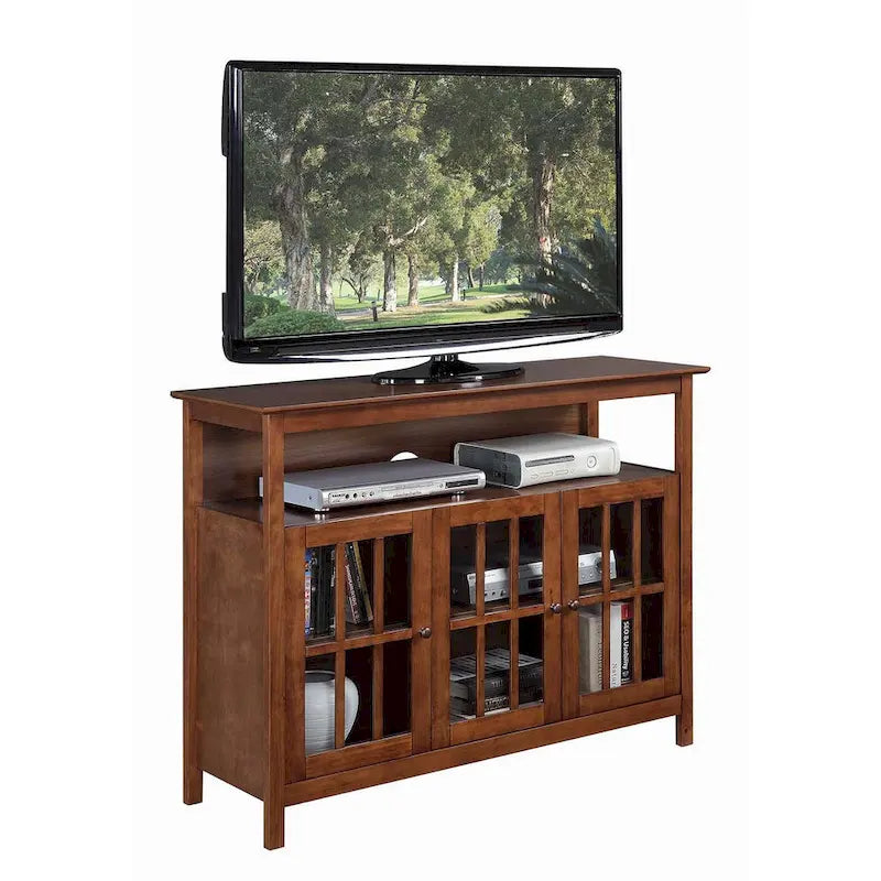Meuble TV Big Sur Deluxe de Convenience Concepts avec placards de rangement et étagère pour téléviseurs jusqu'à 55 pouces