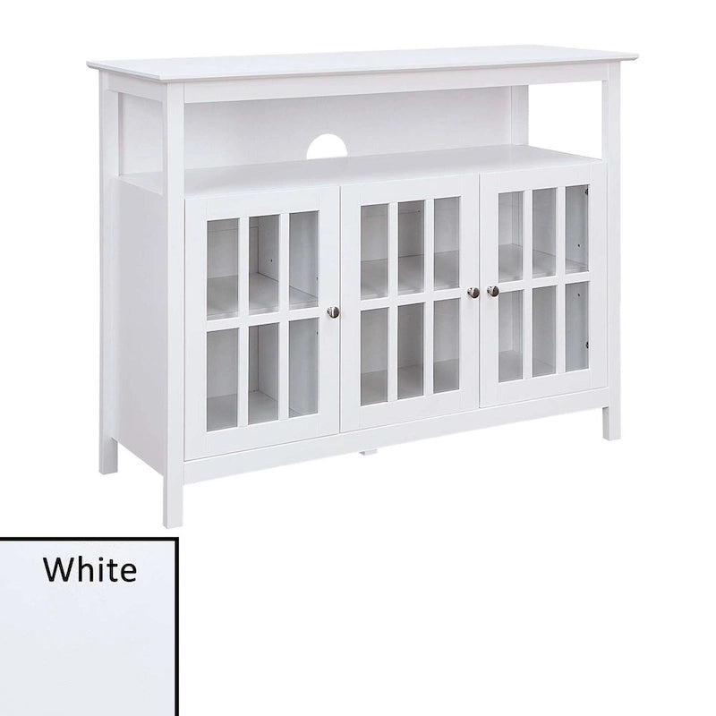 Meuble TV Big Sur Deluxe de Convenience Concepts avec placards de rangement et étagère pour téléviseurs jusqu'à 55 pouces
