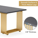 Table de salle à manger moderne pour 6 à 8 personnes, 180 cm de long, blanche.