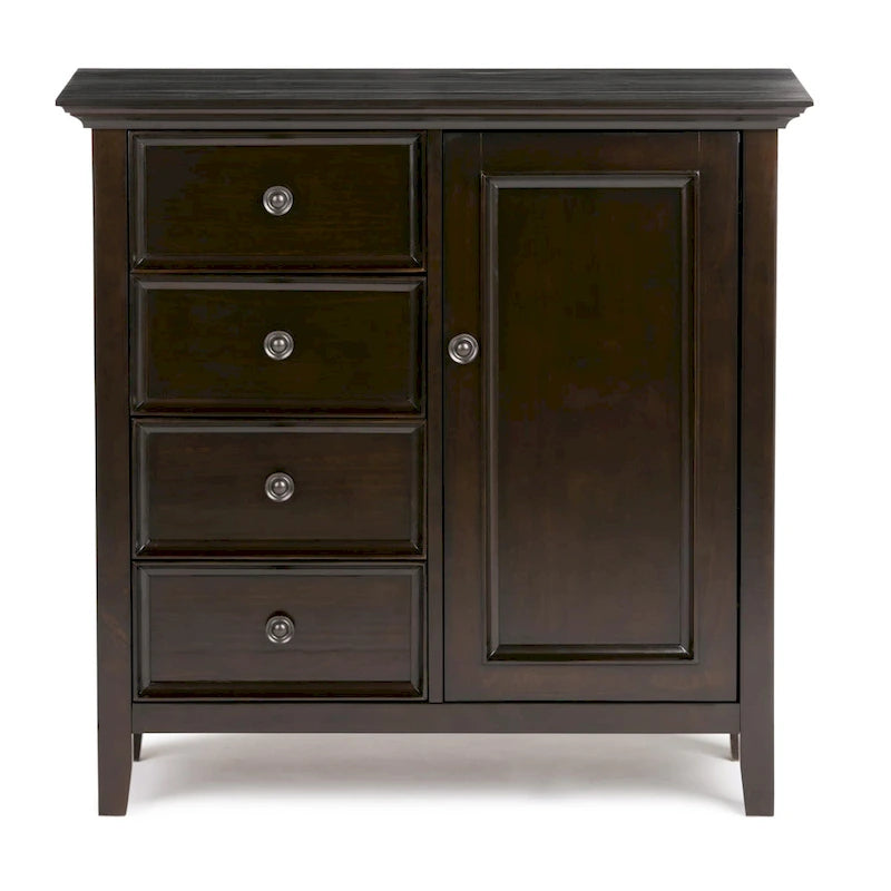 Meuble de rangement transitionnel moyen WYNDENHALL Halifax en bois massif, 94 cm de large (37 po) - 94 cm (37 po) l x 43 cm (17 po) p x 91 cm (36 po) h