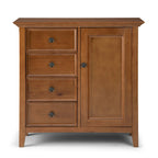 Meuble de rangement transitionnel moyen WYNDENHALL Halifax en bois massif, 94 cm de large (37 po) - 94 cm (37 po) l x 43 cm (17 po) p x 91 cm (36 po) h