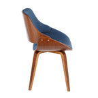 Chaise de salle à manger/d'appoint rembourrée Carson Carrington Svetlana, style moderne du milieu du siècle