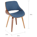Chaise de salle à manger/d'appoint rembourrée Carson Carrington Svetlana, style moderne du milieu du siècle