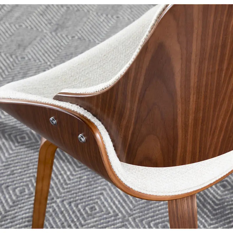 Chaise de salle à manger/d'appoint rembourrée Carson Carrington Svetlana, style moderne du milieu du siècle