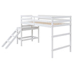 Lit mezzanine avec plateforme et échelle