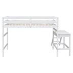 Lit mezzanine avec plateforme et échelle
