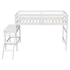 Lit mezzanine avec plateforme et échelle