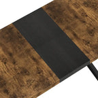 Table de salle à manger rectangulaire rétro avec plateau Carole et assiette centrale noire en relief