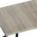 Table de salle à manger rectangulaire rétro avec plateau Carole et assiette centrale noire en relief
