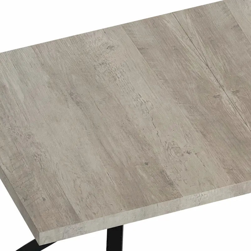 Table de salle à manger rectangulaire rétro avec plateau Carole et assiette centrale noire en relief