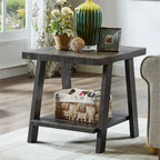 Ensemble table et étagère 3 pièces Roundhill Furniture Athens Contemporary en bois reconstitué