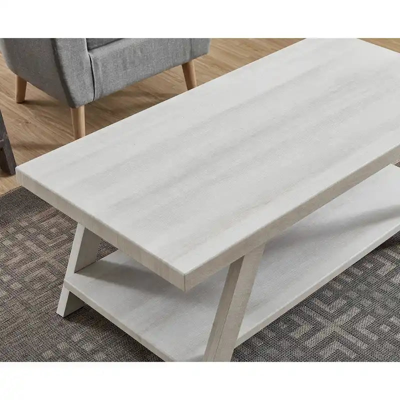 Ensemble table et étagère 3 pièces Roundhill Furniture Athens Contemporary en bois reconstitué