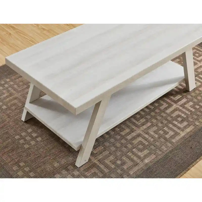 Ensemble table et étagère 3 pièces Roundhill Furniture Athens Contemporary en bois reconstitué