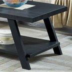 Ensemble table et étagère 3 pièces Roundhill Furniture Athens Contemporary en bois reconstitué