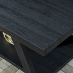 Ensemble table et étagère 3 pièces Roundhill Furniture Athens Contemporary en bois reconstitué