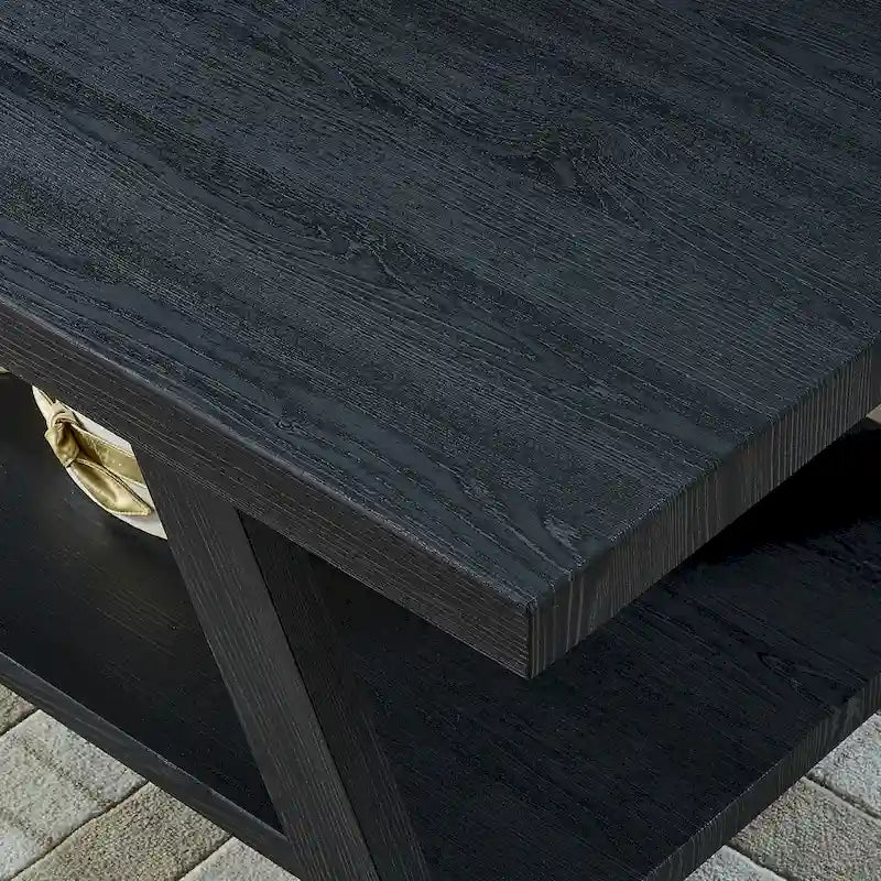 Ensemble table et étagère 3 pièces Roundhill Furniture Athens Contemporary en bois reconstitué