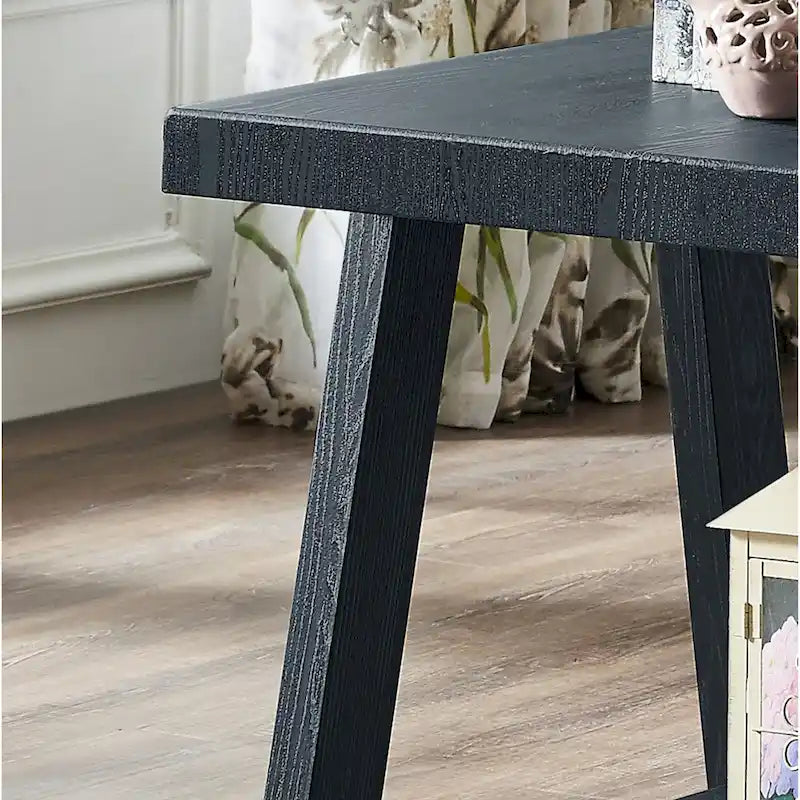 Ensemble table et étagère 3 pièces Roundhill Furniture Athens Contemporary en bois reconstitué
