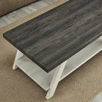 Ensemble table et étagère 3 pièces Roundhill Furniture Athens Contemporary en bois reconstitué