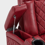 Fauteuil inclinable électrique MCombo avec appui-tête réglable, double siège de cinéma maison motorisé avec port USB, cuir respirant HTS411