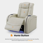 Fauteuil inclinable électrique MCombo avec appui-tête réglable, double siège de cinéma maison motorisé avec port USB, cuir respirant HTS411