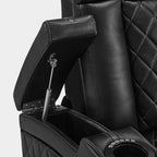 Fauteuil inclinable électrique MCombo avec appui-tête réglable, double siège de cinéma maison motorisé avec port USB, cuir respirant HTS411