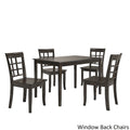 Ensemble de salle à manger rectangulaire Wilmington II 48 pouces, 5 pièces, noir antique, par iNSPIRE Q Classic