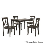 Ensemble de salle à manger rectangulaire Wilmington II 48 pouces, 5 pièces, noir antique, par iNSPIRE Q Classic