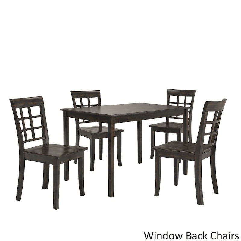 Ensemble de salle à manger rectangulaire Wilmington II 48 pouces, 5 pièces, noir antique, par iNSPIRE Q Classic