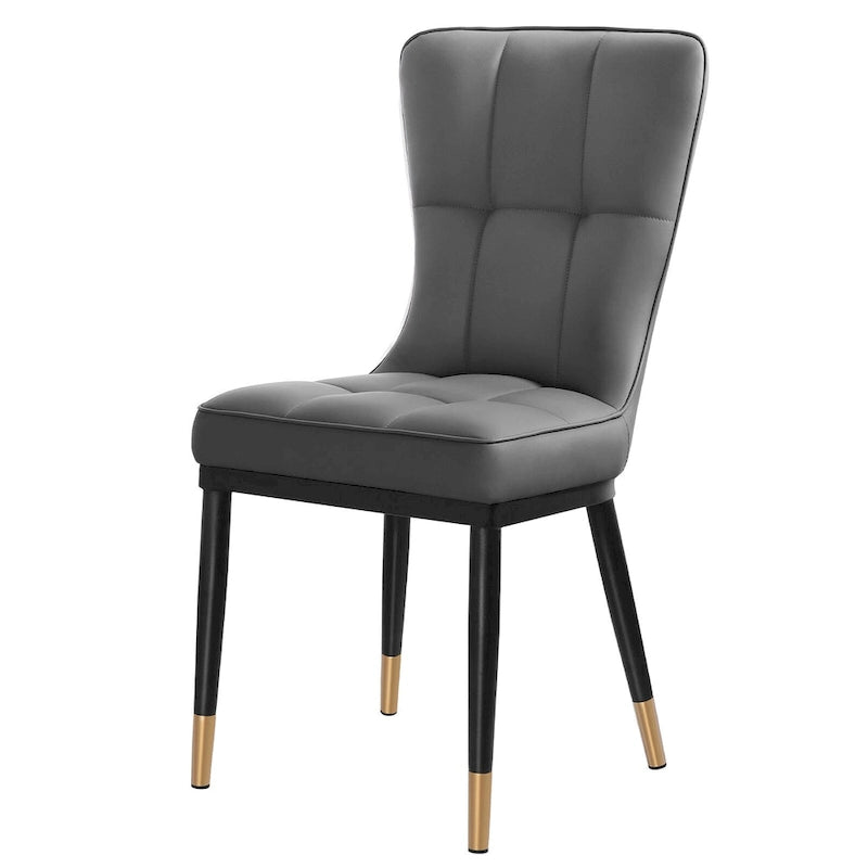 Ensemble de 2 chaises de salle à manger rembourrées avec pieds en métal