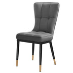 Ensemble de 2 chaises de salle à manger rembourrées avec pieds en métal