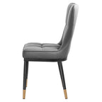 Ensemble de 2 chaises de salle à manger rembourrées avec pieds en métal