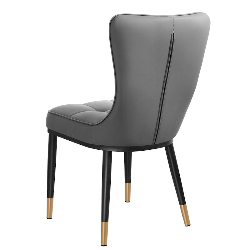 Ensemble de 2 chaises de salle à manger rembourrées avec pieds en métal
