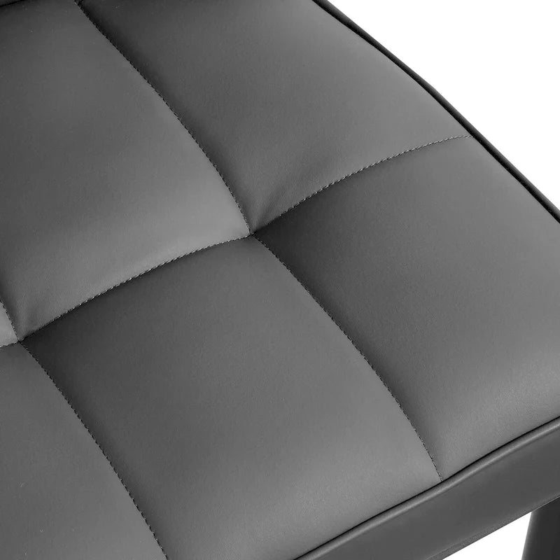 Ensemble de 2 chaises de salle à manger rembourrées avec pieds en métal