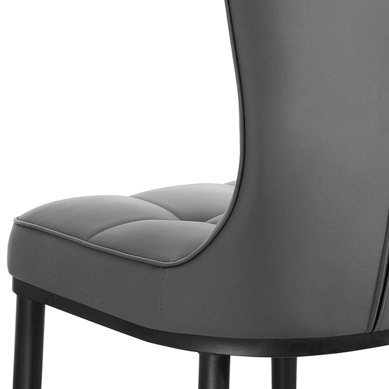 Ensemble de 2 chaises de salle à manger rembourrées avec pieds en métal