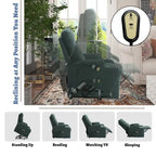 Fauteuil de massage électrique inclinable Clihome à revêtement souple et porte-gobelet