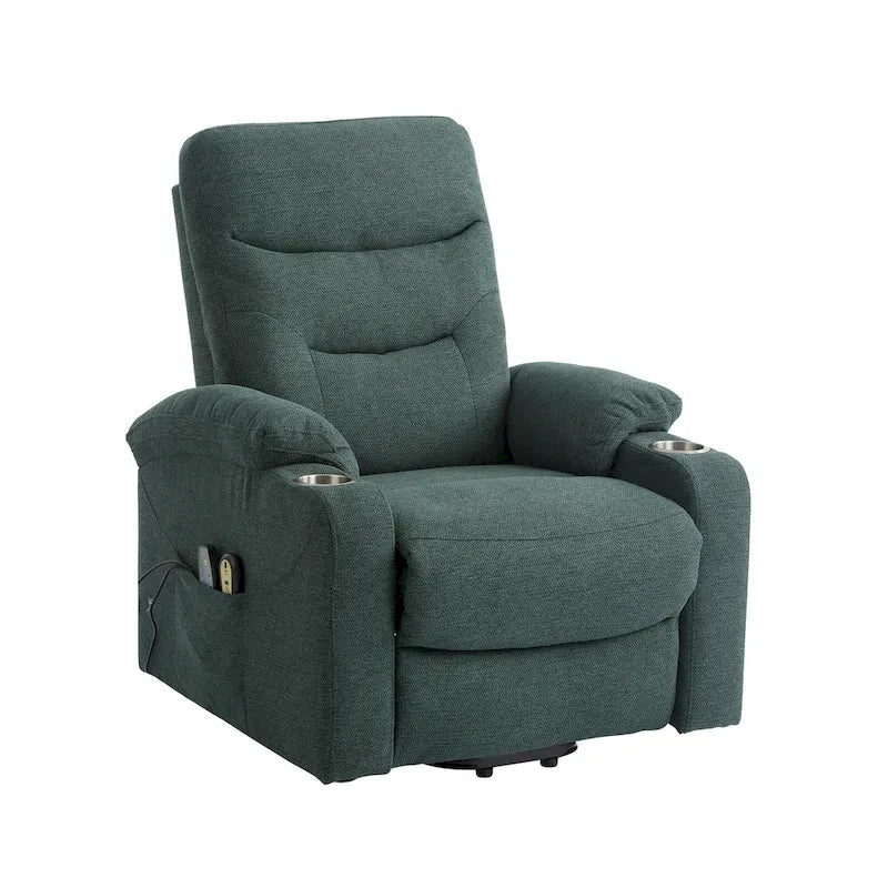 Fauteuil de massage électrique inclinable Clihome à revêtement souple et porte-gobelet